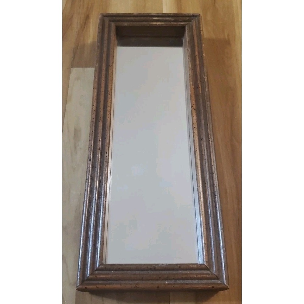 Vintage Handcrafted Small Accent Mirror Frame Wood Grandma Cottage Core